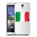 Полупрозрачный дизайнерский пластиковый чехол для HTC Desire 620 Флаг Италии