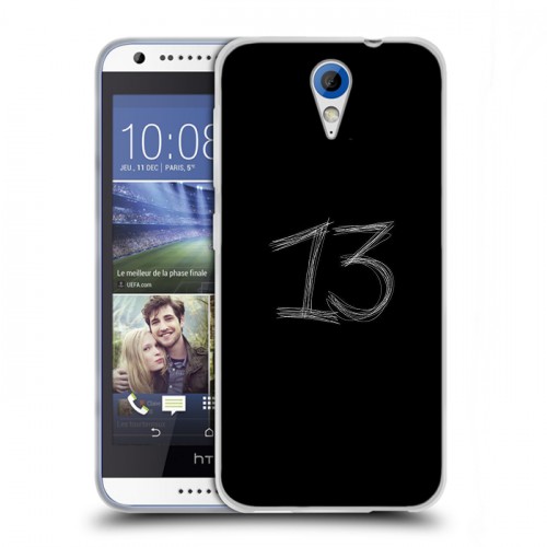 Дизайнерский пластиковый чехол для HTC Desire 620 Черно и кратко