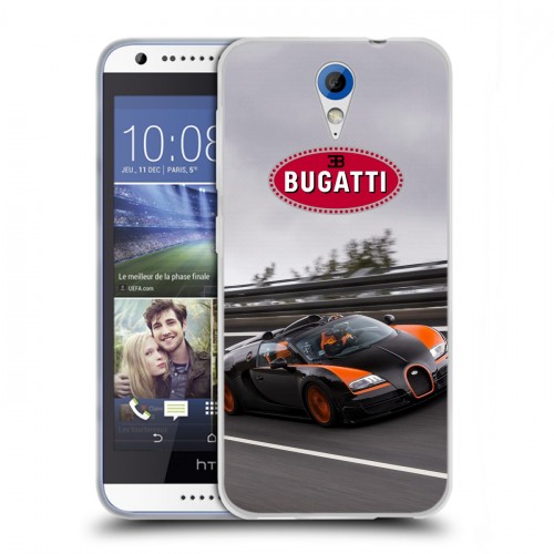 Дизайнерский пластиковый чехол для HTC Desire 620 Bugatti