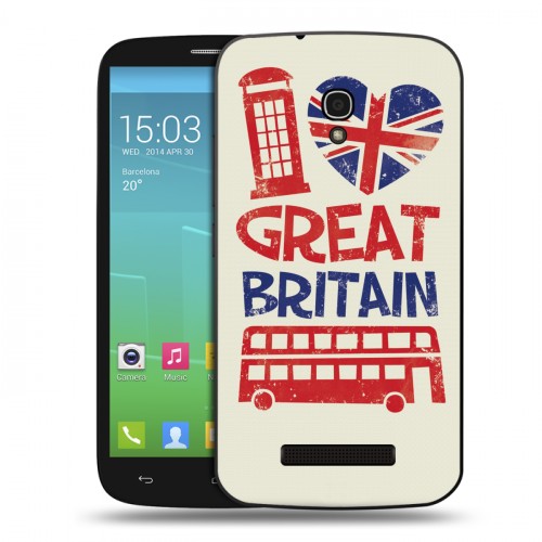 Дизайнерский пластиковый чехол для Alcatel One Touch Pop S9 British love