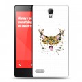 Полупрозрачный дизайнерский пластиковый чехол для Xiaomi RedMi Note Прозрачные кошки