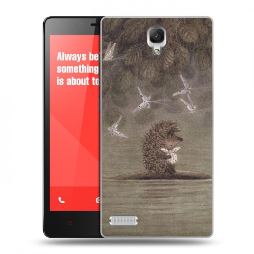 Дизайнерский силиконовый чехол для Xiaomi RedMi Note ежик в тумане