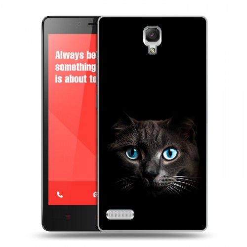 Дизайнерский пластиковый чехол для Xiaomi RedMi Note Кот в темноте