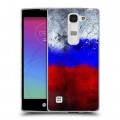 Дизайнерский силиконовый чехол для LG Spirit Российский флаг