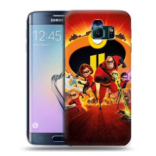 Дизайнерский пластиковый чехол для Samsung Galaxy S6 Edge Суперсемейка