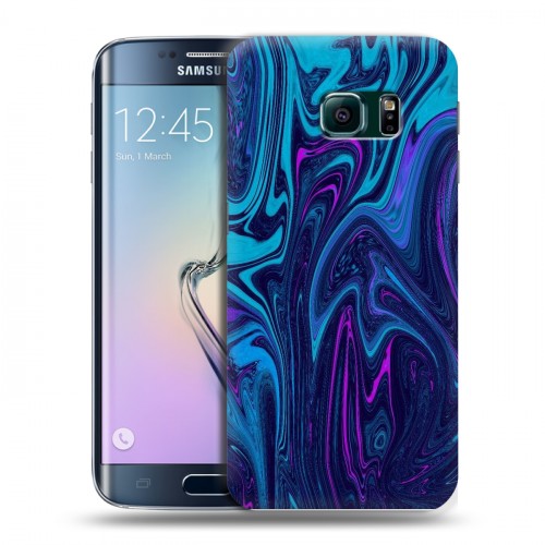Дизайнерский пластиковый чехол для Samsung Galaxy S6 Edge Размытые краски
