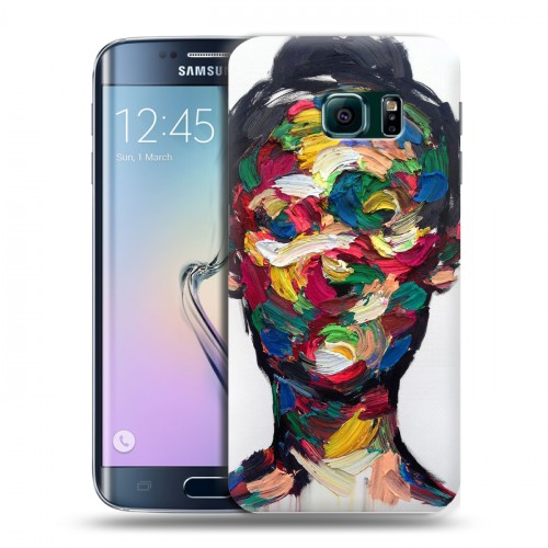 Дизайнерский пластиковый чехол для Samsung Galaxy S6 Edge Портреты мазками
