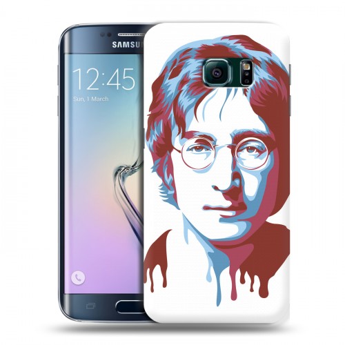 Дизайнерский пластиковый чехол для Samsung Galaxy S6 Edge Джон Леннон