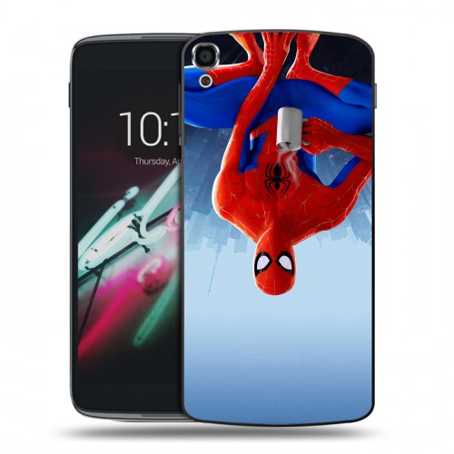 Дизайнерский пластиковый чехол для Alcatel One Touch Idol 3 (5.5) Человек-паук : Через вселенные