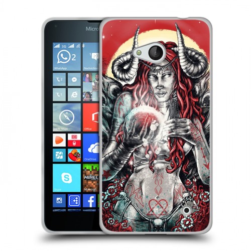 Дизайнерский пластиковый чехол для Microsoft Lumia 640 Тату эстетика
