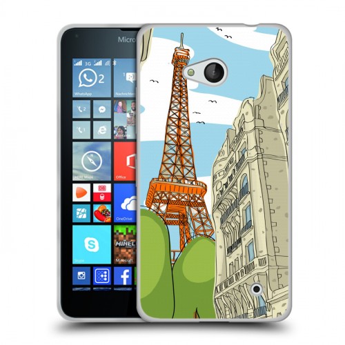 Дизайнерский пластиковый чехол для Microsoft Lumia 640 Столичные зарисовки