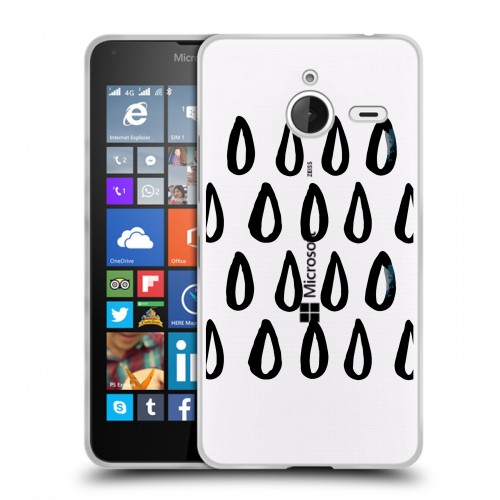 Полупрозрачный дизайнерский пластиковый чехол для Microsoft Lumia 640 XL Абстракции 2