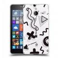 Полупрозрачный дизайнерский пластиковый чехол для Microsoft Lumia 640 XL Абстракции 1