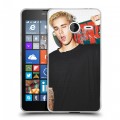 Дизайнерский пластиковый чехол для Microsoft Lumia 640 XL Джастин Бибер