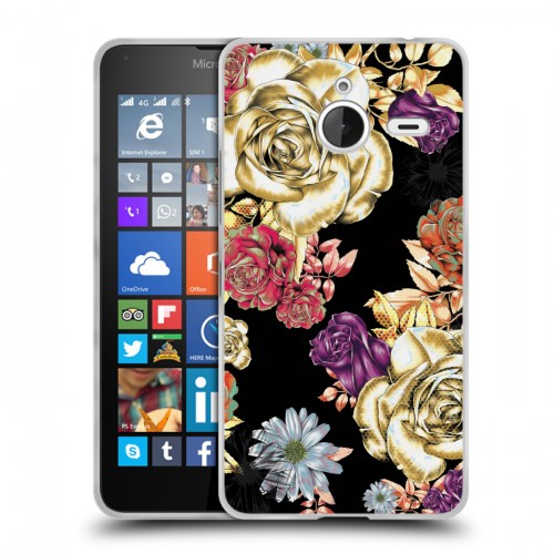 Дизайнерский пластиковый чехол для Microsoft Lumia 640 XL Цветочный арт-деко