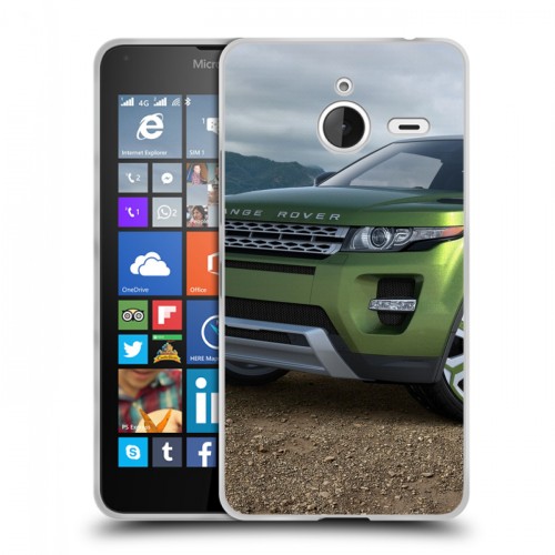 Дизайнерский пластиковый чехол для Microsoft Lumia 640 XL Land Rover
