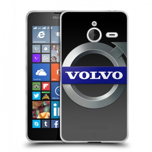 Дизайнерский пластиковый чехол для Microsoft Lumia 640 XL Volvo