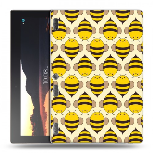 Дизайнерский силиконовый чехол для Lenovo Tab 2 A10 Пчелиные узоры