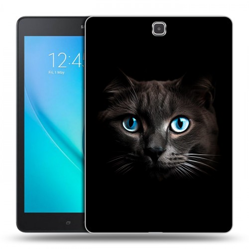 Дизайнерский силиконовый чехол для Samsung Galaxy Tab A 9.7 Кот в темноте