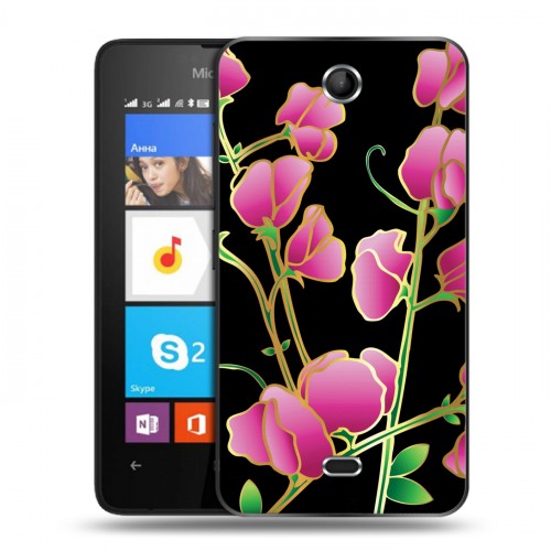 Дизайнерский силиконовый чехол для Microsoft Lumia 430 Dual SIM Люксовые цветы