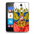 Дизайнерский силиконовый чехол для Microsoft Lumia 430 Dual SIM Российский флаг
