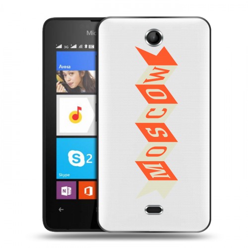 Полупрозрачный дизайнерский силиконовый чехол для Microsoft Lumia 430 Dual SIM Москва