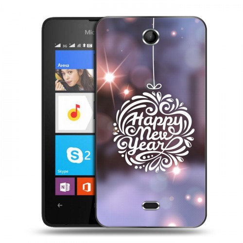 Дизайнерский силиконовый чехол для Microsoft Lumia 430 Dual SIM новогодний принт