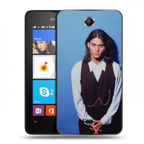 Дизайнерский силиконовый чехол для Microsoft Lumia 430 Dual SIM Джонни Депп
