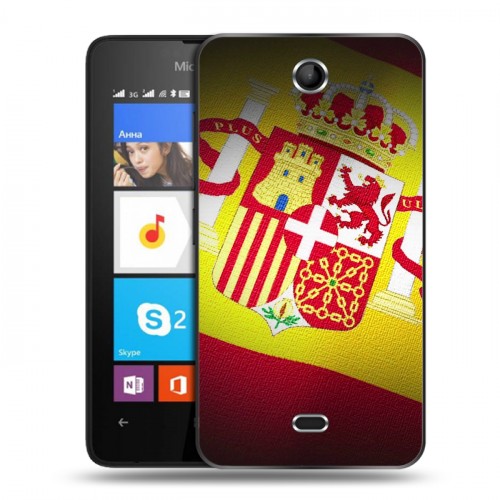 Дизайнерский силиконовый чехол для Microsoft Lumia 430 Dual SIM флаг Испании