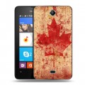 Дизайнерский силиконовый чехол для Microsoft Lumia 430 Dual SIM флаг Канады
