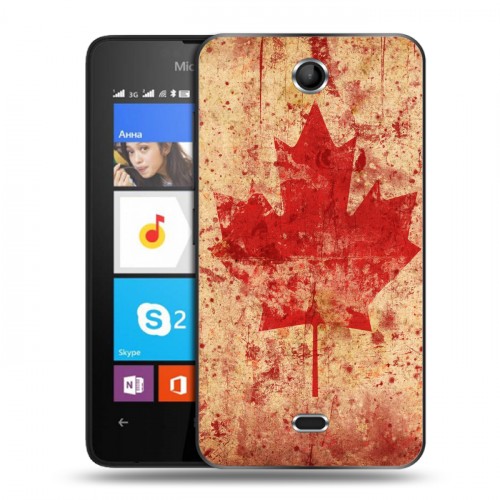Дизайнерский силиконовый чехол для Microsoft Lumia 430 Dual SIM флаг Канады