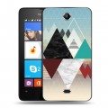 Дизайнерский силиконовый чехол для Microsoft Lumia 430 Dual SIM Геометрический мрамор