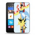 Дизайнерский силиконовый чехол для Microsoft Lumia 430 Dual SIM Покемоны