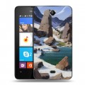 Дизайнерский силиконовый чехол для Microsoft Lumia 430 Dual SIM Романтика путешествий