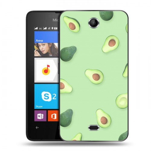 Дизайнерский силиконовый чехол для Microsoft Lumia 430 Dual SIM Веселое авокадо
