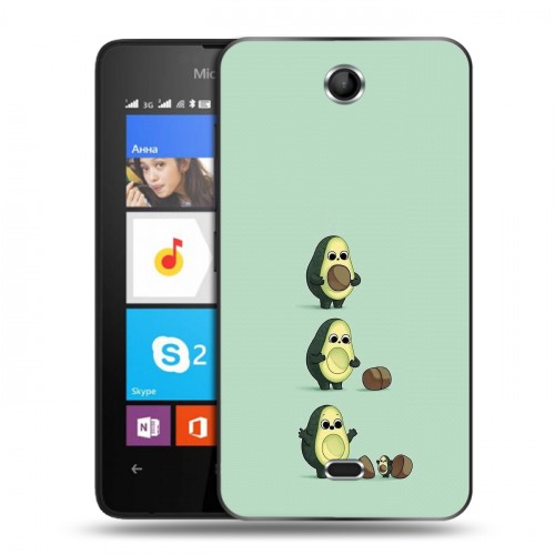 Дизайнерский силиконовый чехол для Microsoft Lumia 430 Dual SIM Авокадо мама
