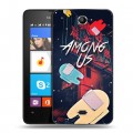 Дизайнерский силиконовый чехол для Microsoft Lumia 430 Dual SIM Among Us