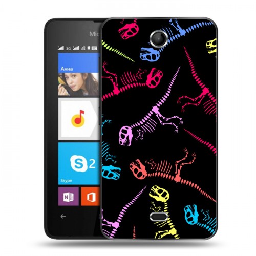 Дизайнерский силиконовый чехол для Microsoft Lumia 430 Dual SIM Узоры динозавров