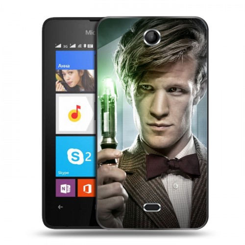Дизайнерский силиконовый чехол для Microsoft Lumia 430 Dual SIM Доктор кто