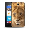 Дизайнерский силиконовый чехол для Microsoft Lumia 430 Dual SIM Львы