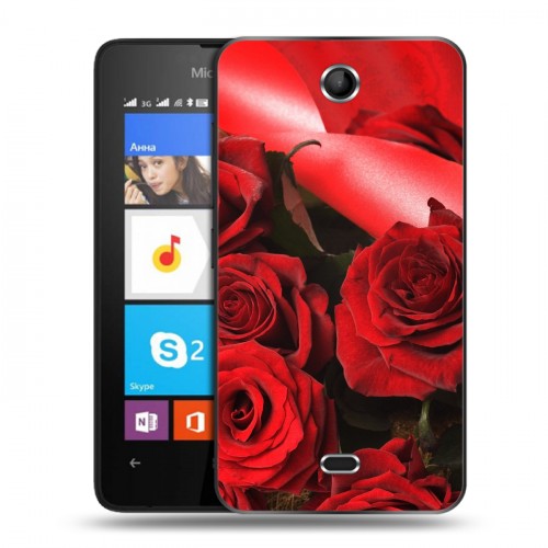 Дизайнерский силиконовый чехол для Microsoft Lumia 430 Dual SIM Розы
