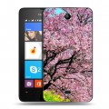 Дизайнерский силиконовый чехол для Microsoft Lumia 430 Dual SIM Сакура