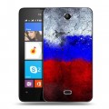 Дизайнерский силиконовый чехол для Microsoft Lumia 430 Dual SIM Российский флаг