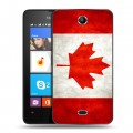 Дизайнерский силиконовый чехол для Microsoft Lumia 430 Dual SIM Флаг Канады