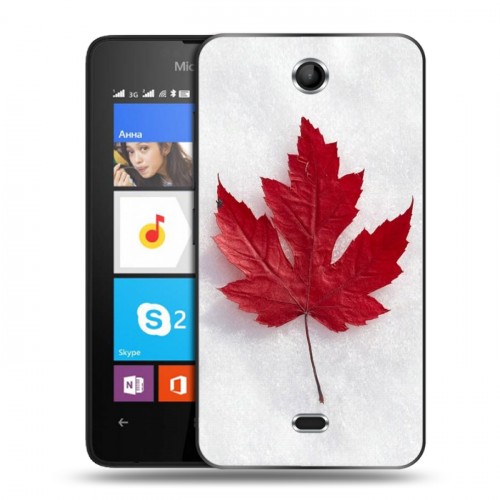 Дизайнерский силиконовый чехол для Microsoft Lumia 430 Dual SIM Флаг Канады