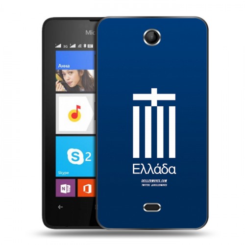 Дизайнерский силиконовый чехол для Microsoft Lumia 430 Dual SIM Флаг Греции
