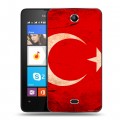 Дизайнерский силиконовый чехол для Microsoft Lumia 430 Dual SIM Флаг Турции