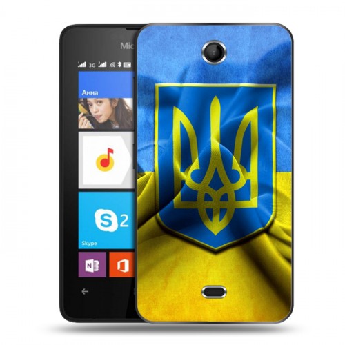 Дизайнерский силиконовый чехол для Microsoft Lumia 430 Dual SIM Флаг Украины
