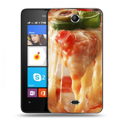 Дизайнерский силиконовый чехол для Microsoft Lumia 430 Dual SIM Пицца