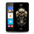 Дизайнерский силиконовый чехол для Microsoft Lumia 430 Dual SIM Мир черепов